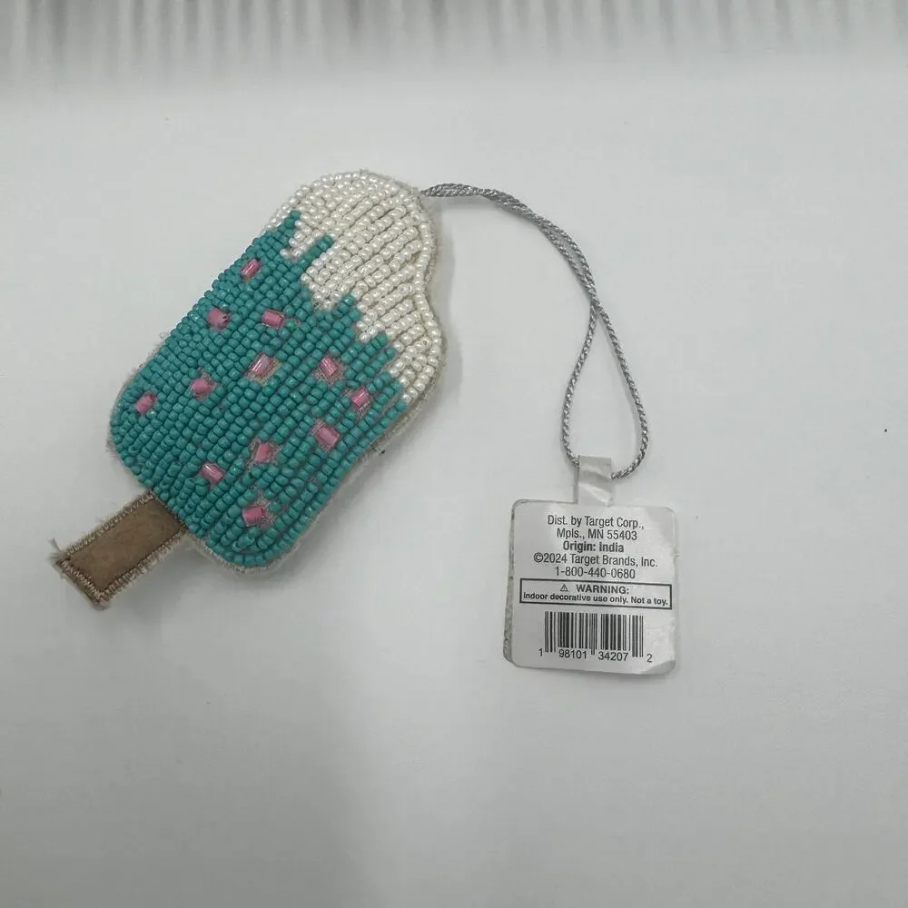 Novelty Christmas Ornament‎ Lot Cheetos Captain America Popsicle Beaded NEW